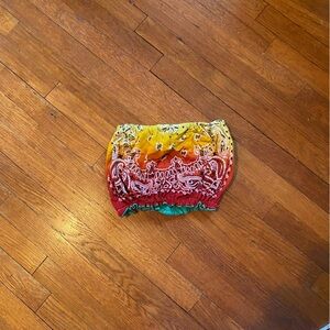 Colorful Handmade Bandana Print Women's Tube Top